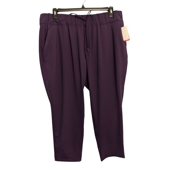 Livi by Lane Bryant Womens Ankle Trousers Purple Size 18/20 Quick-Dry Wicking St - Picture 1 of 10